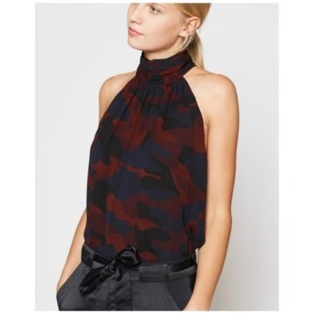 Joie Elegant Camouflage Sleeveless Top